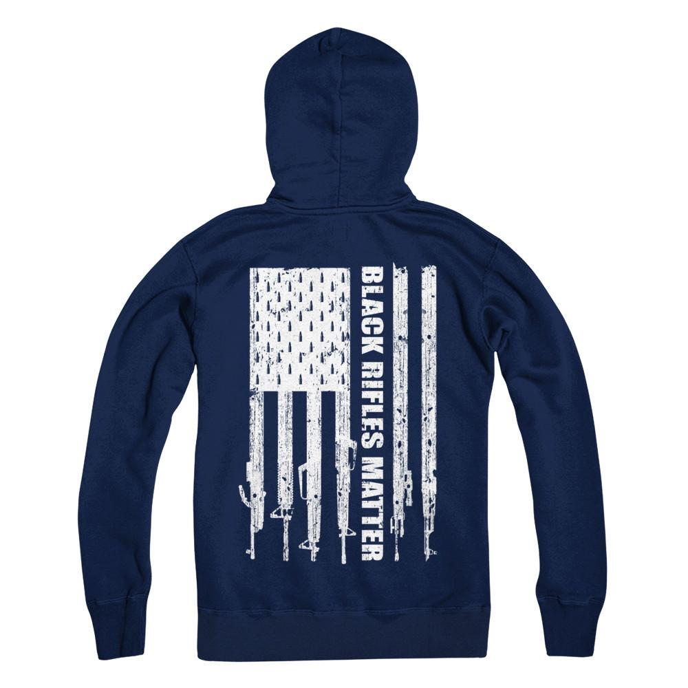 Black Rifles Matter 2nd Amendment Ar15-T-Shirt & Hoodie-Pullover Hoodie-Navy