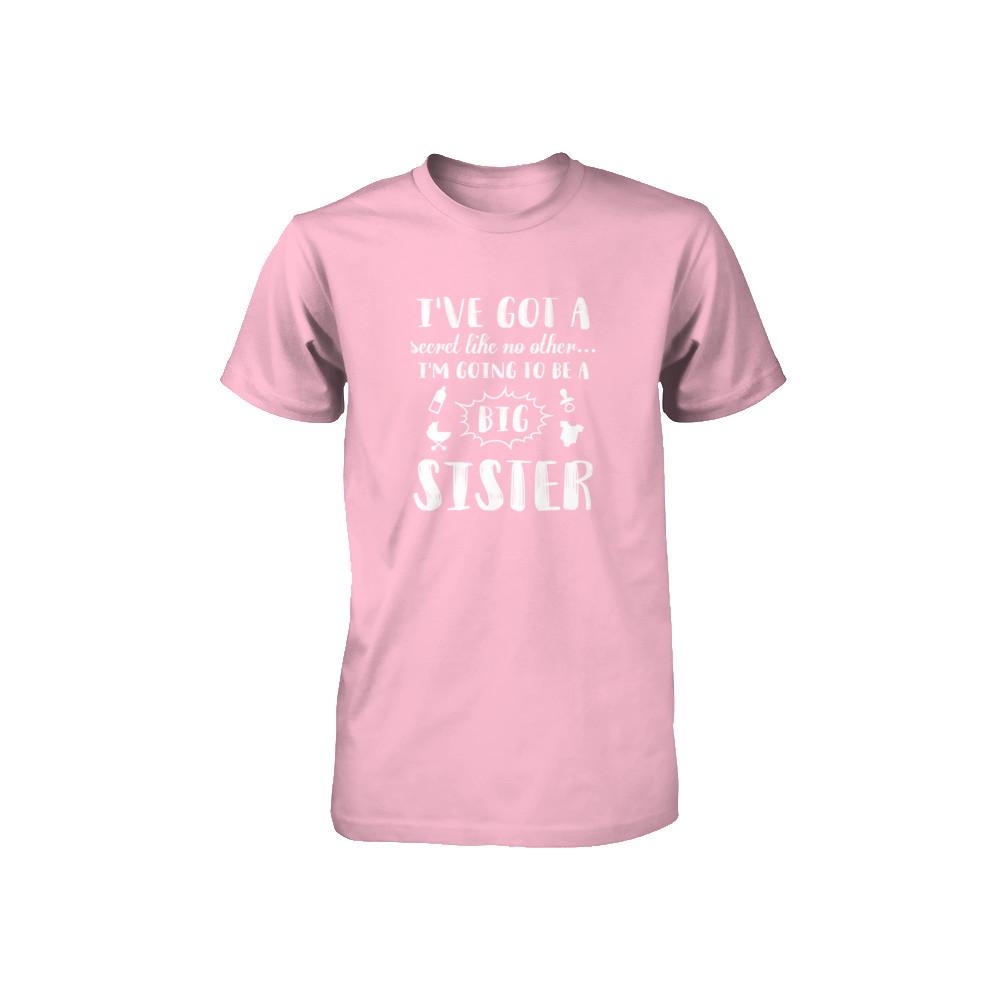 Secret Like No Other I'm Going To Be A Big Sister Youth-Youth Shirt-Youth T-Shirt-Neon Pink