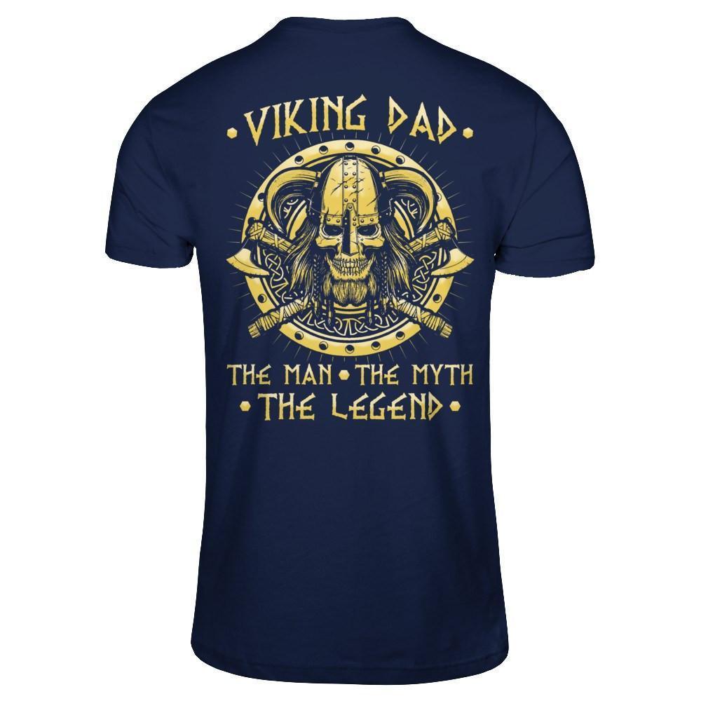 Viking Dad The Man The Myth The Legend-T-Shirt & Hoodie-Classic T-Shirt-Navy