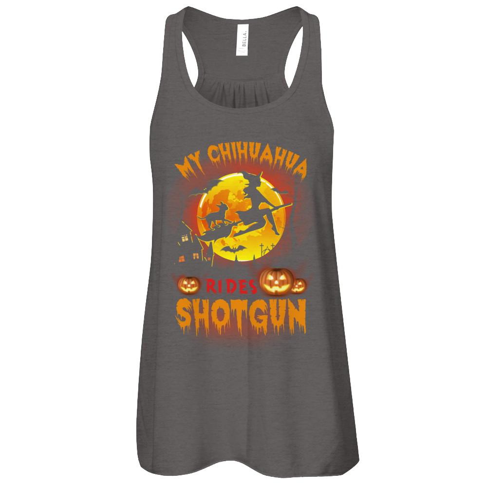 My Chihuahua Rides Shotgun Halloween Dog-T-Shirt & Tank Top-