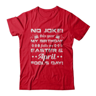 Birthday On Easter And April Fools Day-T-Shirt & Hoodie-Premium T-Shirt-Red