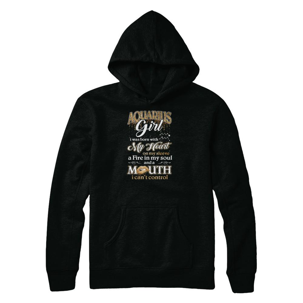 I'm An Aquarius Girl Lipstick January February Funny Zodiac Birthday-T-Shirt & Tank Top-Pullover Hoodie-Black