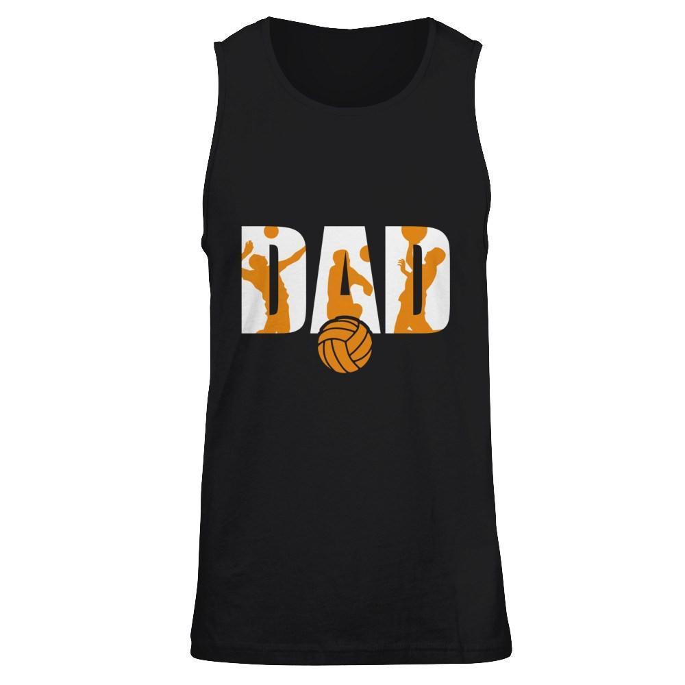 Volleyball Dad Father's Day-T-Shirt & Hoodie-Unisex Tank-Black