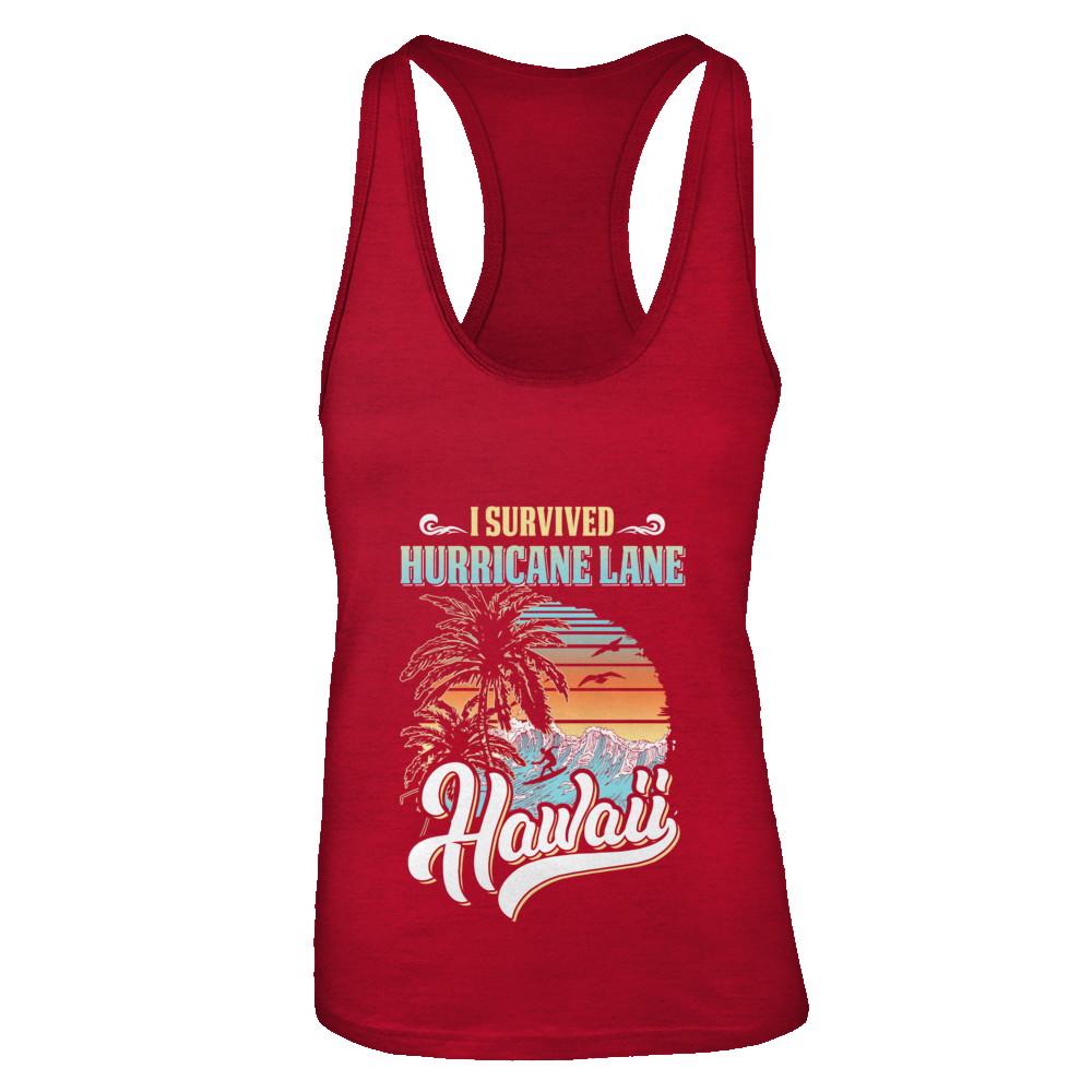 I Survived Hurricane Lane Hawaii-T-Shirt & Tank Top-Women's Ideal Racerback Tank-Red