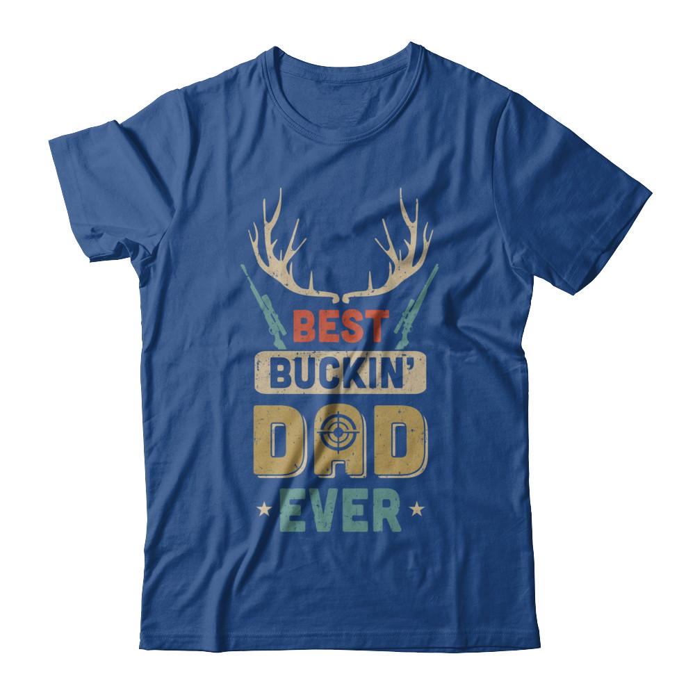 Vintage Best Buckin' Dad Ever Deer Hunting-T-Shirt & Hoodie-Classic T-Shirt-Royal