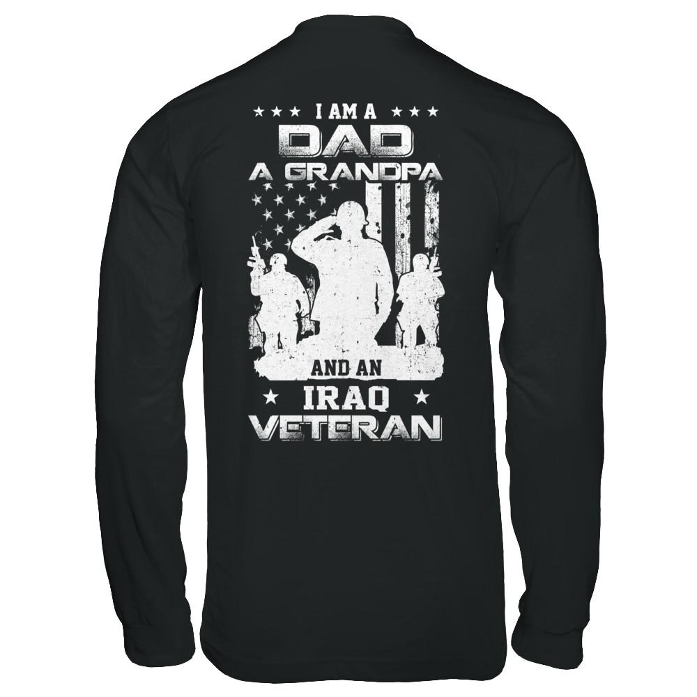 I'm A Dad A Grandpa And An Iraq Veteran-T-Shirt & Hoodie-Long Sleeve T-Shirt-Black