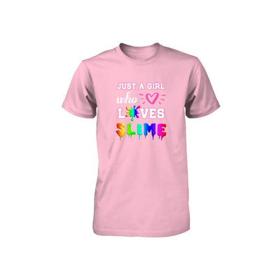 Just A Girl Who Loves Slime Youth-Youth Shirt-Youth T-Shirt-Neon Pink