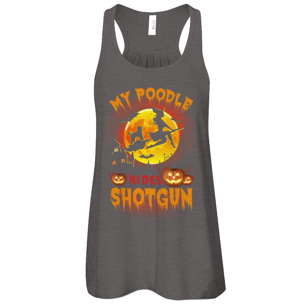My Poodle Rides Shotgun Halloween Dog-T-Shirt & Tank Top-