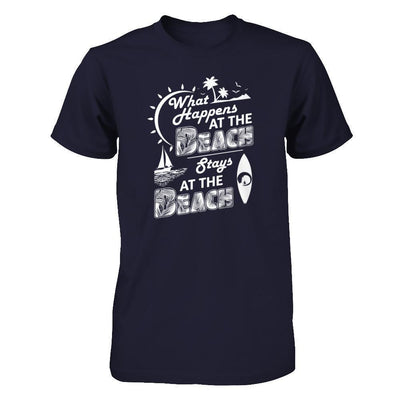 What Happens At The Beach Stays At The Beach-T-Shirt & Tank Top-Premium T-Shirt-Midnight Navy
