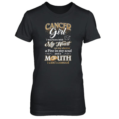 I'm A Cancer Girl Lipstick June July Funny Zodiac Birthday-T-Shirt & Tank Top-Women's T-Shirt-Black