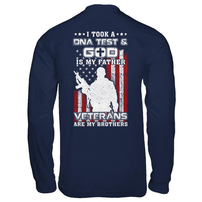 I Took A Dna Test God Is My Father Veterans Brothers-T-Shirt & Hoodie-Long Sleeve T-Shirt-Navy