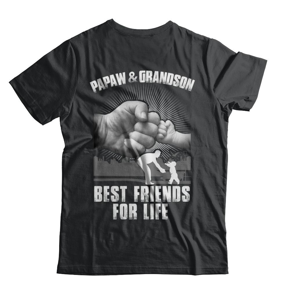 Papaw And Grandson Best Friends For Life-T-Shirt & Hoodie-Classic T-Shirt-Black