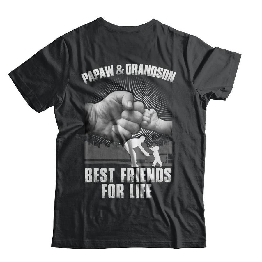 Papaw And Grandson Best Friends For Life-T-Shirt & Hoodie-Classic T-Shirt-Black