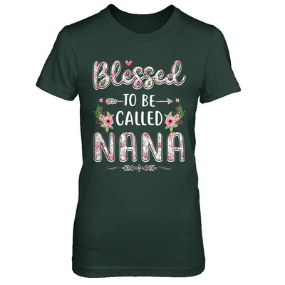 Funny Grandma Gifts Blessed To Be Called Nana-T-Shirt & Hoodie-Women's T-Shirt-Forest Green