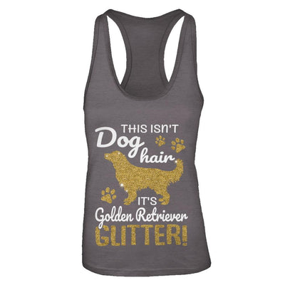 This Isn't Dog Hair It's Golden Retriever Glitter-T-Shirt & Tank Top-Women's Ideal Racerback Tank-Dark Grey