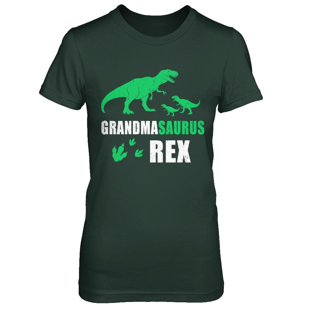 Grandmasaurus Grandma Saurus Dinosaur T-Rex Mothers Day-T-Shirt & Hoodie-Women's T-Shirt-Forest Green