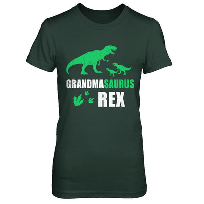 Grandmasaurus Grandma Saurus Dinosaur T-Rex Mothers Day-T-Shirt & Hoodie-Women's T-Shirt-Forest Green