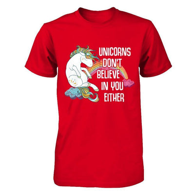 Unicorns Don't Believe In You Either-T-Shirt & Hoodie-Premium T-Shirt-Red