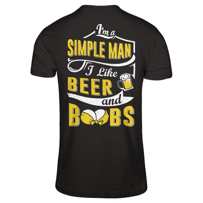 I'm A Simple Man I Like Beer And Boobs-T-Shirt & Hoodie-Classic T-Shirt-Black