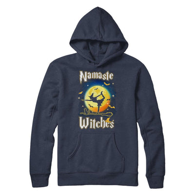 Namaste Witches Yoga Halloween-T-Shirt & Hoodie-Pullover Hoodie-Navy