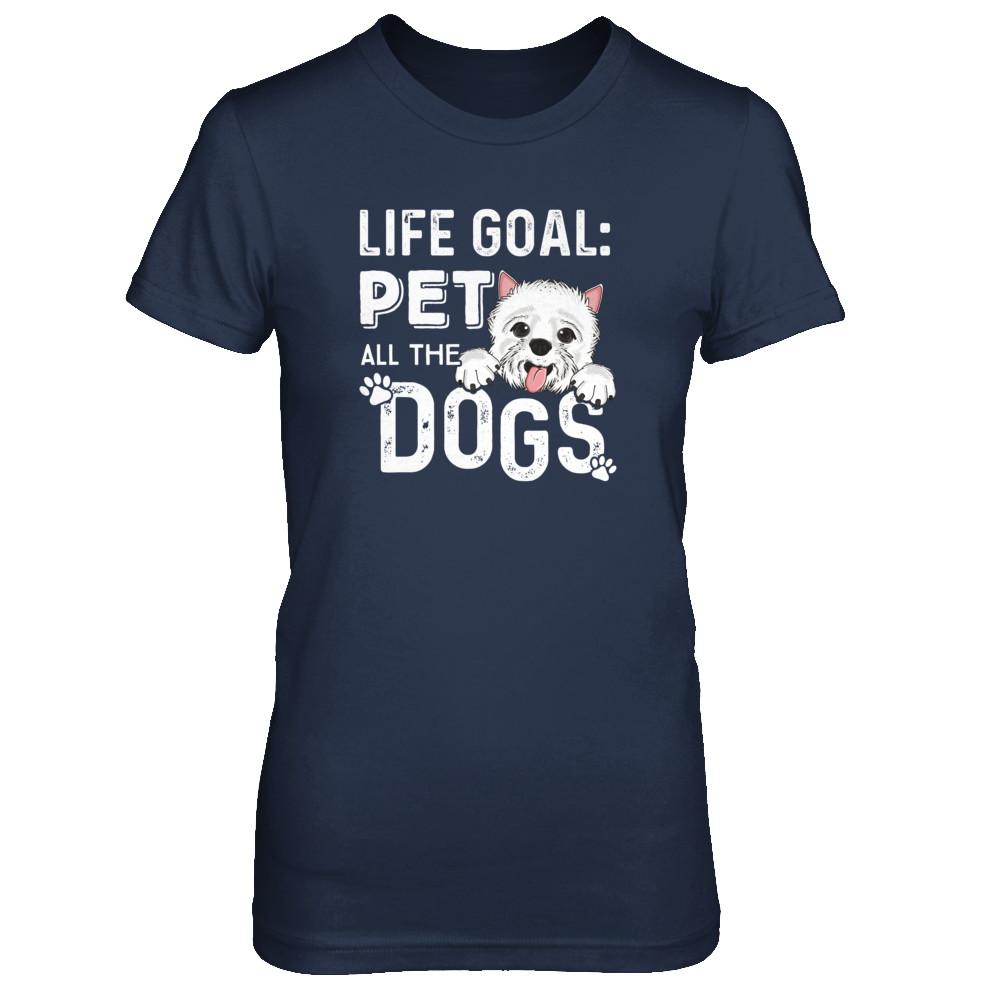 Life Goal Pet All The Dogs-T-Shirt & Tank Top-Women's T-Shirt-Navy