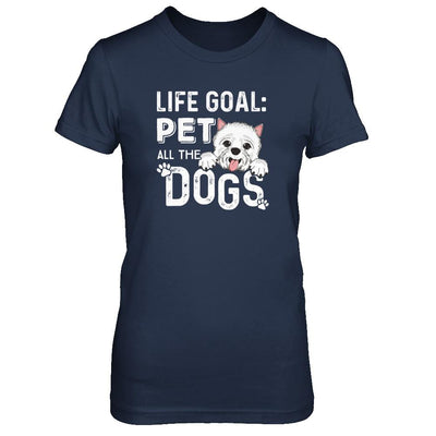 Life Goal Pet All The Dogs-T-Shirt & Tank Top-Women's T-Shirt-Navy