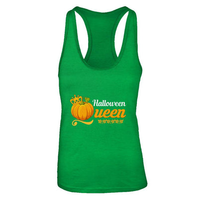 Halloween Queen Cute Pumpkin Spice Halloween-T-Shirt & Tank Top-Women's Ideal Racerback Tank-Kelly Green