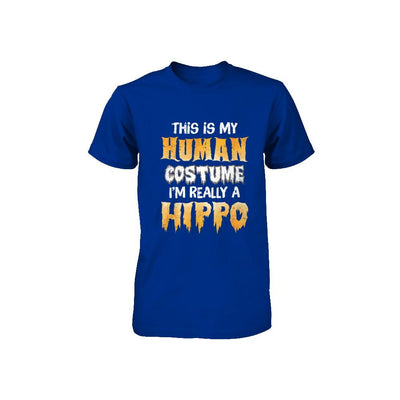 This Is My Human Costume Hippo Halloween Youth-Youth Shirt-