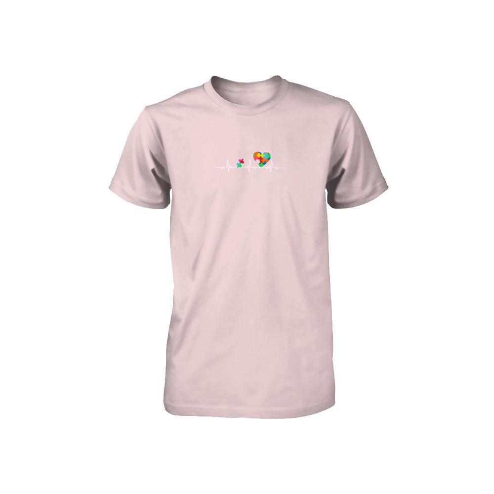 Autism Puzzle Heartbeat Autism Awareness Youth-Youth Shirt-