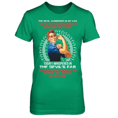 I Whispered Devil Ear Woman Who Was Born In April-T-Shirt & Hoodie-Women's T-Shirt-Irish Green