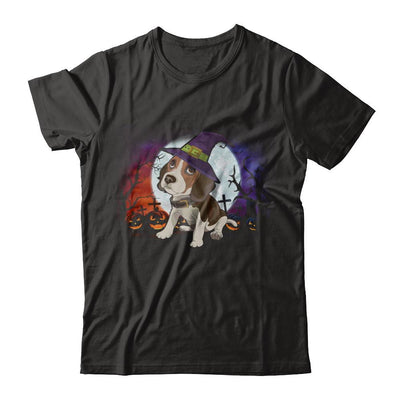 Cute Halloween Beagle Puppy Pumpkins-T-Shirt & Sweatshirt-Premium T-Shirt-Black
