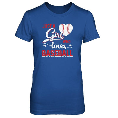 Just A Girl Who Loves Baseball-T-Shirt & Tank Top-Women's T-Shirt-Royal