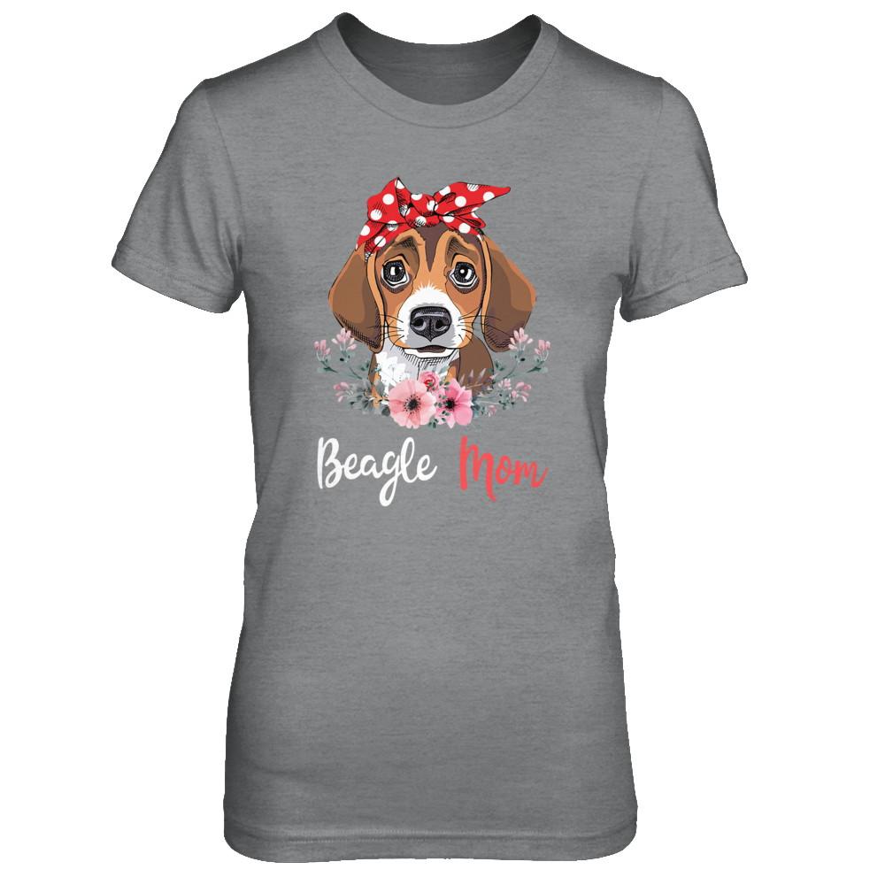 Beagle Mom Gift For Women Dog Lover-T-Shirt & Hoodie-Women's T-Shirt-Sport Grey
