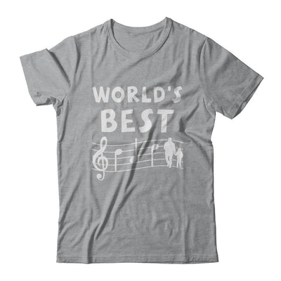 World's Best Dad Ever Treble Clef Musician Fathers Day-T-Shirt & Hoodie-Classic T-Shirt-Sport Grey