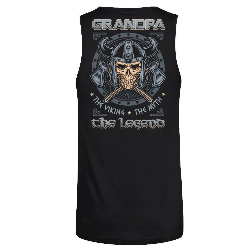 Grandpa The Viking The Myth The Legend-T-Shirt & Hoodie-Unisex Tank-Black