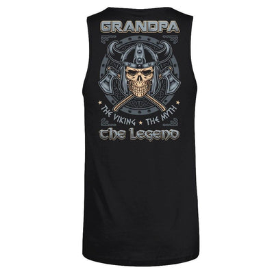 Grandpa The Viking The Myth The Legend-T-Shirt & Hoodie-Unisex Tank-Black