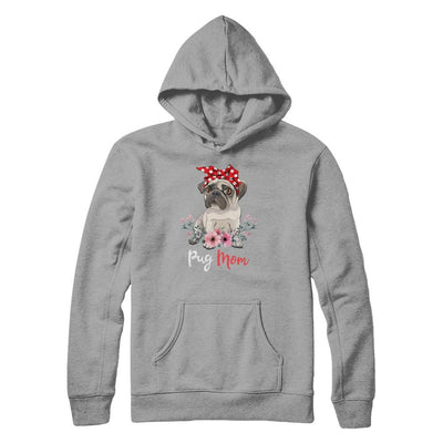 Pug Mom Gift For Women Dog Lover-T-Shirt & Hoodie-Pullover Hoodie-Light Steel