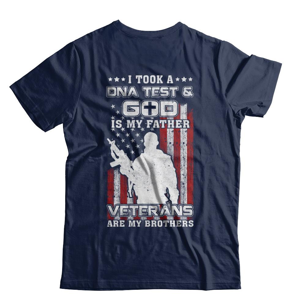 I Took A Dna Test God Is My Father Veterans Brothers-T-Shirt & Hoodie-Classic T-Shirt-Navy