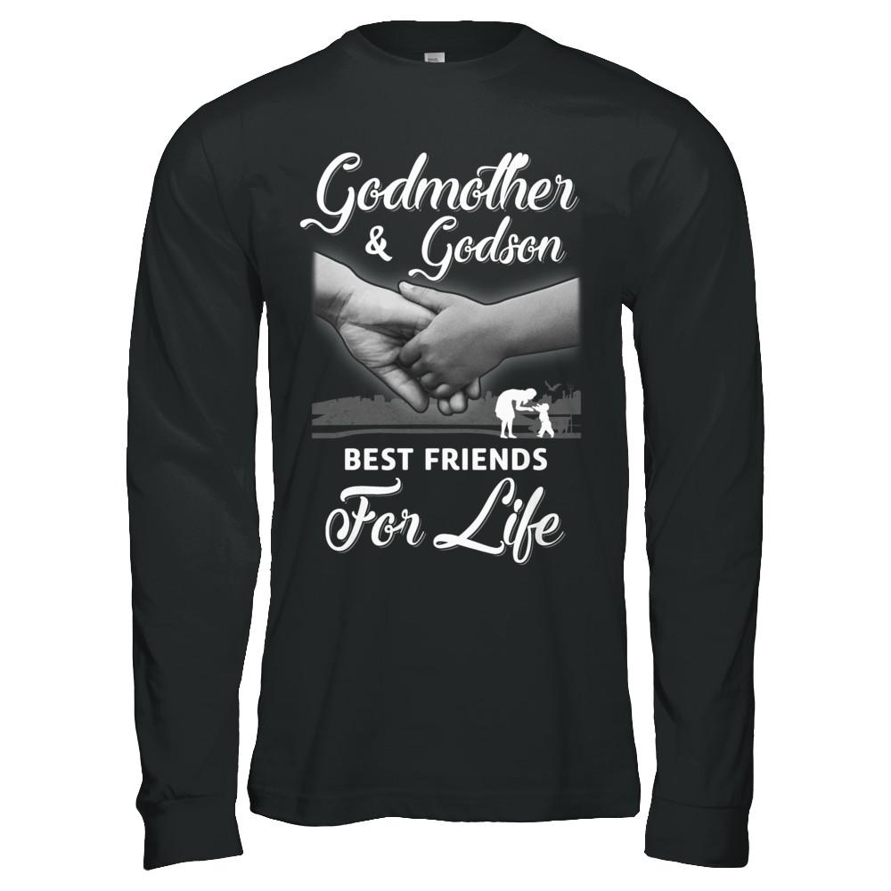 God-Mother God-Son Best Friends For Life Mothers Day-T-Shirt & Hoodie-Long Sleeve T-Shirt-Black