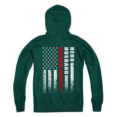 Fireman Firefighter Husband Dad Hero Fathers Day Gift-T-Shirt & Hoodie-Pullover Hoodie-Deep Forest