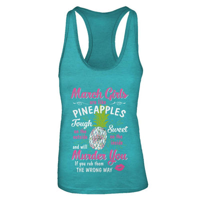 March Girls Are Like Pineapples Sweet Birthday Gift-T-Shirt & Tank Top-Women's Ideal Racerback Tank-Tahiti Blue
