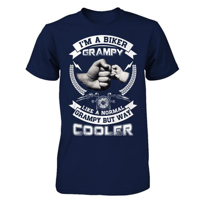 I'm A Biker Grampy Like A Normal Grampy But Way Cooler-T-Shirt & Hoodie-Classic T-Shirt-Navy
