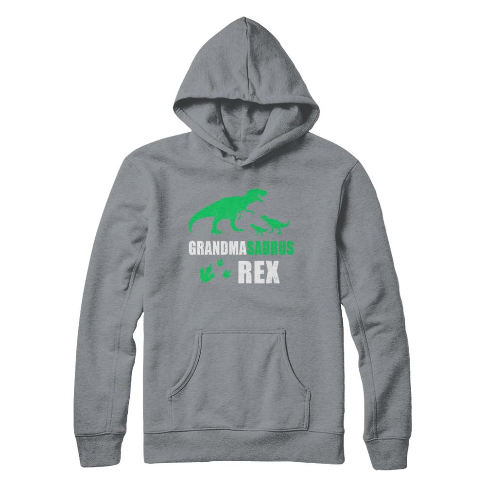 Grandmasaurus Grandma Saurus Dinosaur T-Rex Mothers Day-T-Shirt & Hoodie-Pullover Hoodie-Light Steel