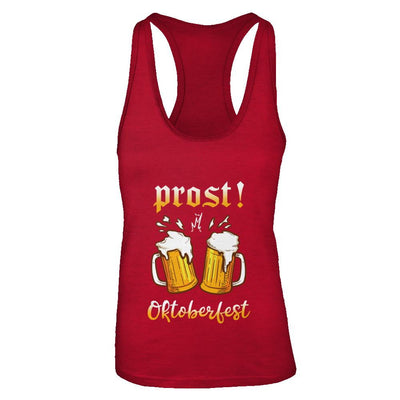 Oktoberfest Prost Cheers In German Drinking Beer 2021-T-Shirt & Tank Top-Women's Ideal Racerback Tank-Red