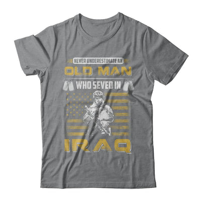 Never Underestimate An Old Man Who Served In Iraq-T-Shirt & Hoodie-Classic T-Shirt-Sport Grey