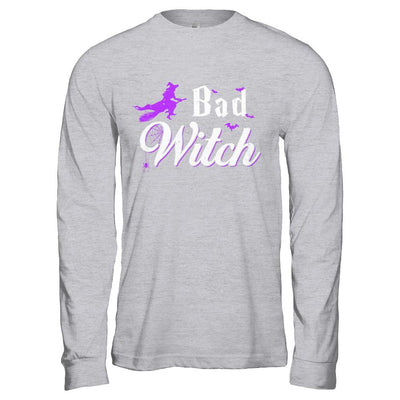 Bad Witch Halloween-T-Shirt & Hoodie-Long Sleeve T-Shirt-Sport Grey