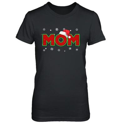Mom Christmas Santa Ugly Sweater Gift-T-Shirt & Sweatshirt-Women's T-Shirt-Black