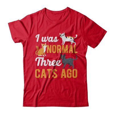 I Was Normal 3 Cats Ago-T-Shirt & Hoodie-Premium T-Shirt-Red