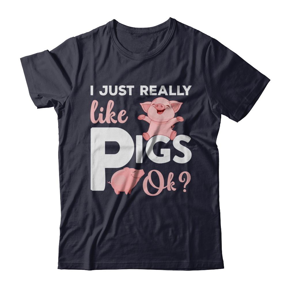 I Just Really Like Pigs Ok-T-Shirt & Hoodie-Premium T-Shirt-Midnight Navy