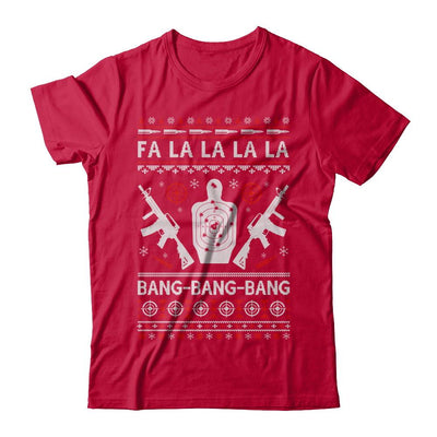Bang Bang Bang AR-15 Gun Point Ugly Christmas Sweater-T-Shirt & Sweatshirt-Classic T-Shirt-Red